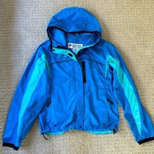 Vintage Columbia Windbreaker / Rain jacket / Women’s M / Beautiful Blue